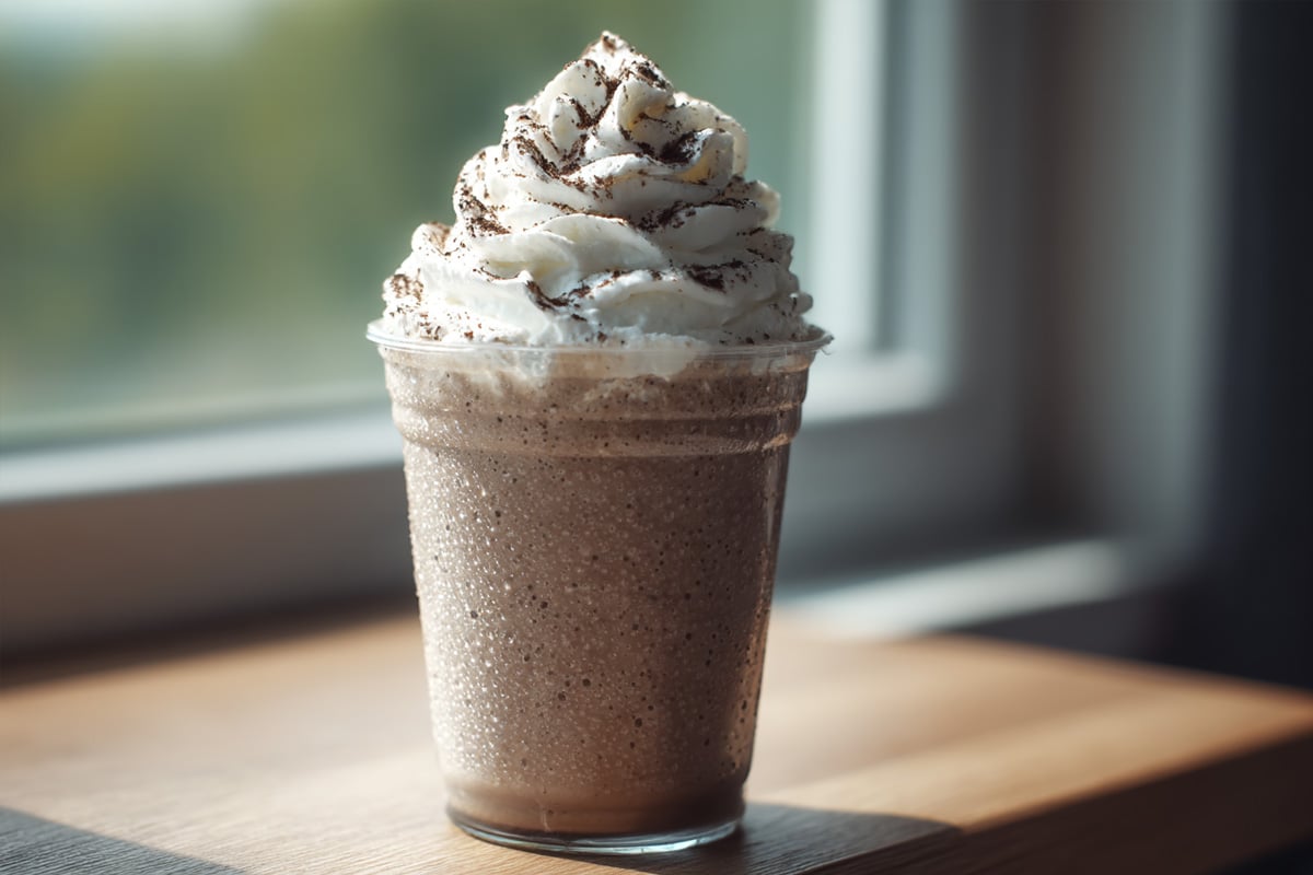 휘핑크림이 올라간 프라푸치노