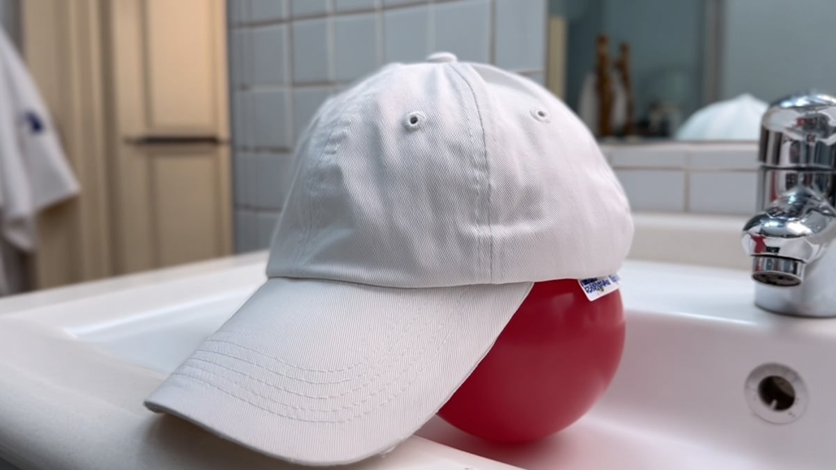 풍선을 불어 넣어 고정