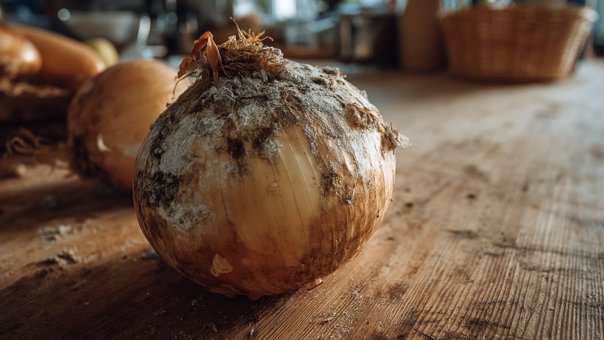 곰팡이가 핀 양파 곰팡이가 핀 양파