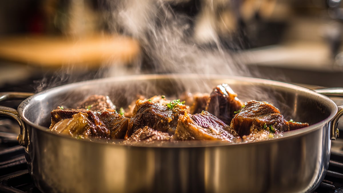 참기름에 소갈비 볶기