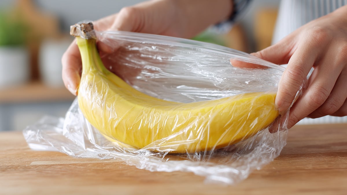 바나나 랩+지퍼백 보관 바나나 랩+지퍼백 보관