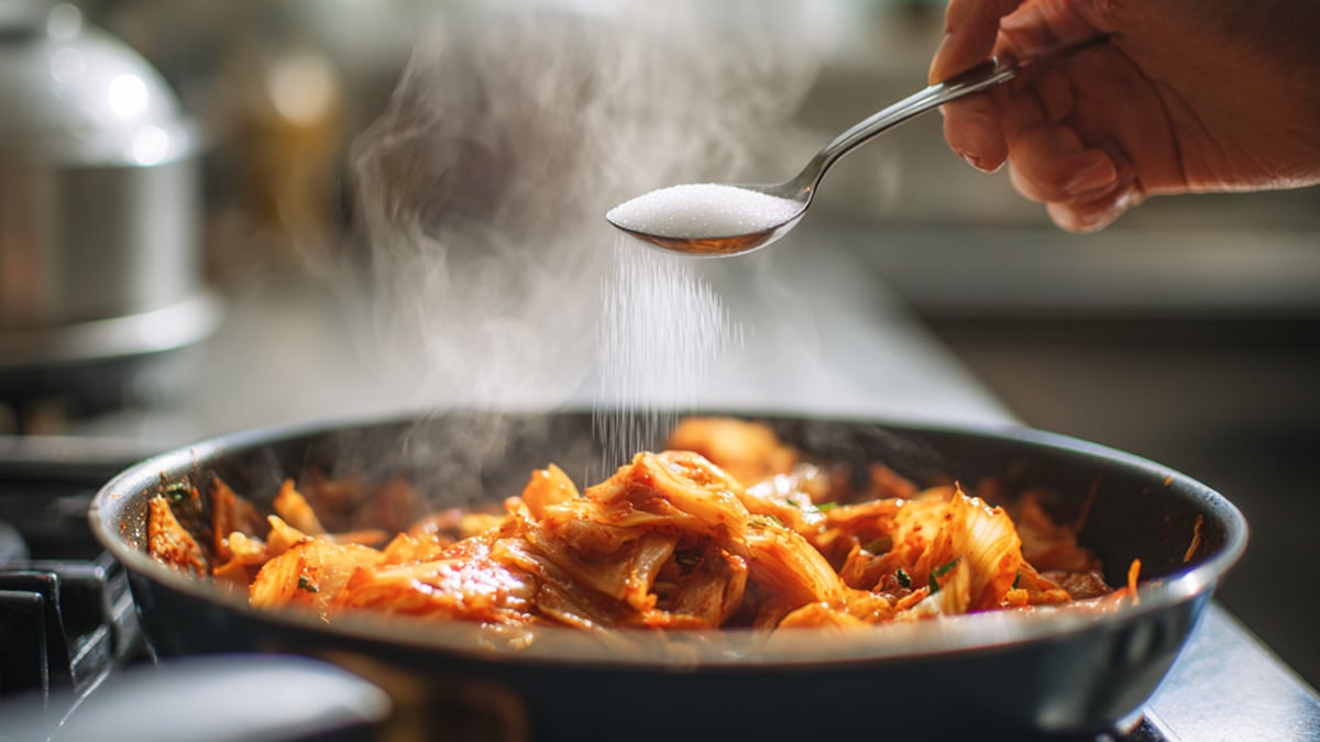 신 김치에 설탕 신 김치에 설탕