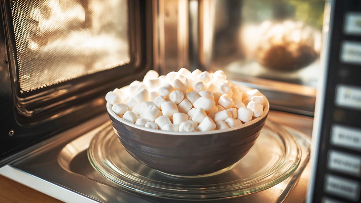 전자레인지에 마시멜로 녹이기