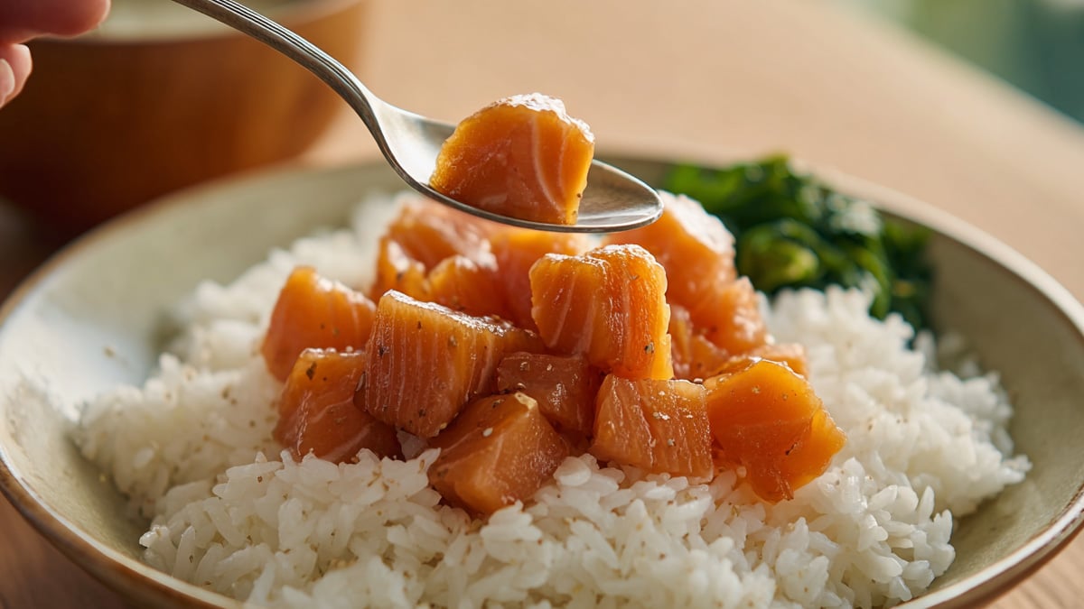 간장와사비 연어 깍두기 레시피