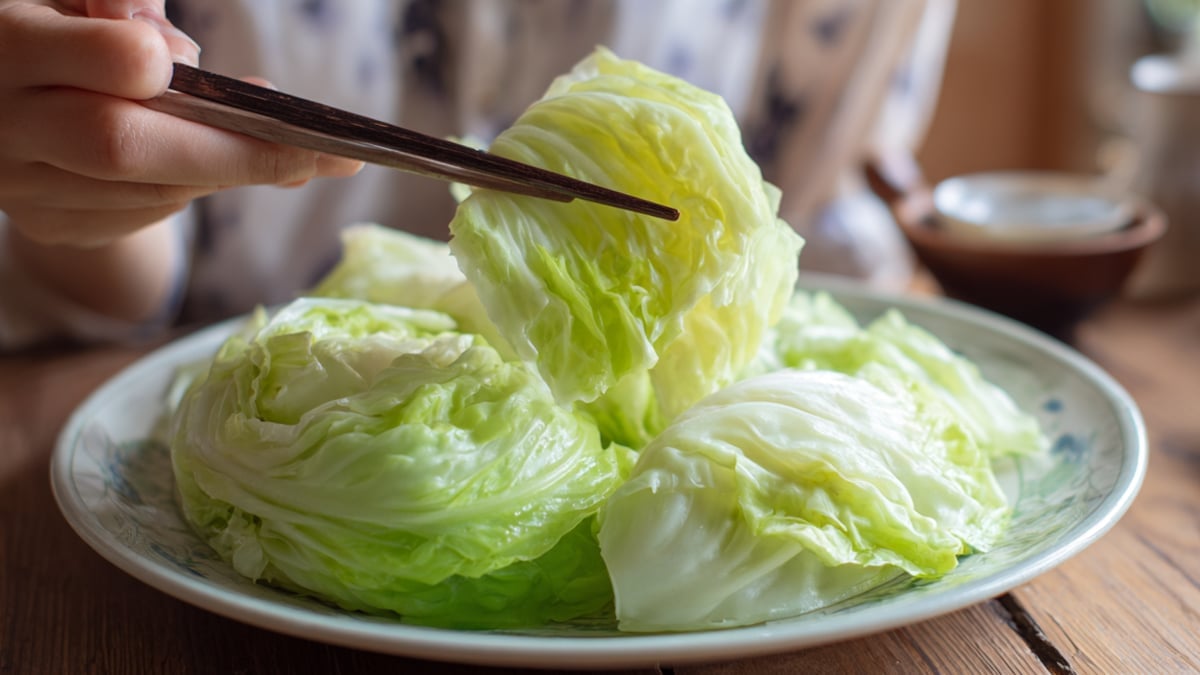 찐 양배추 찐 양배추