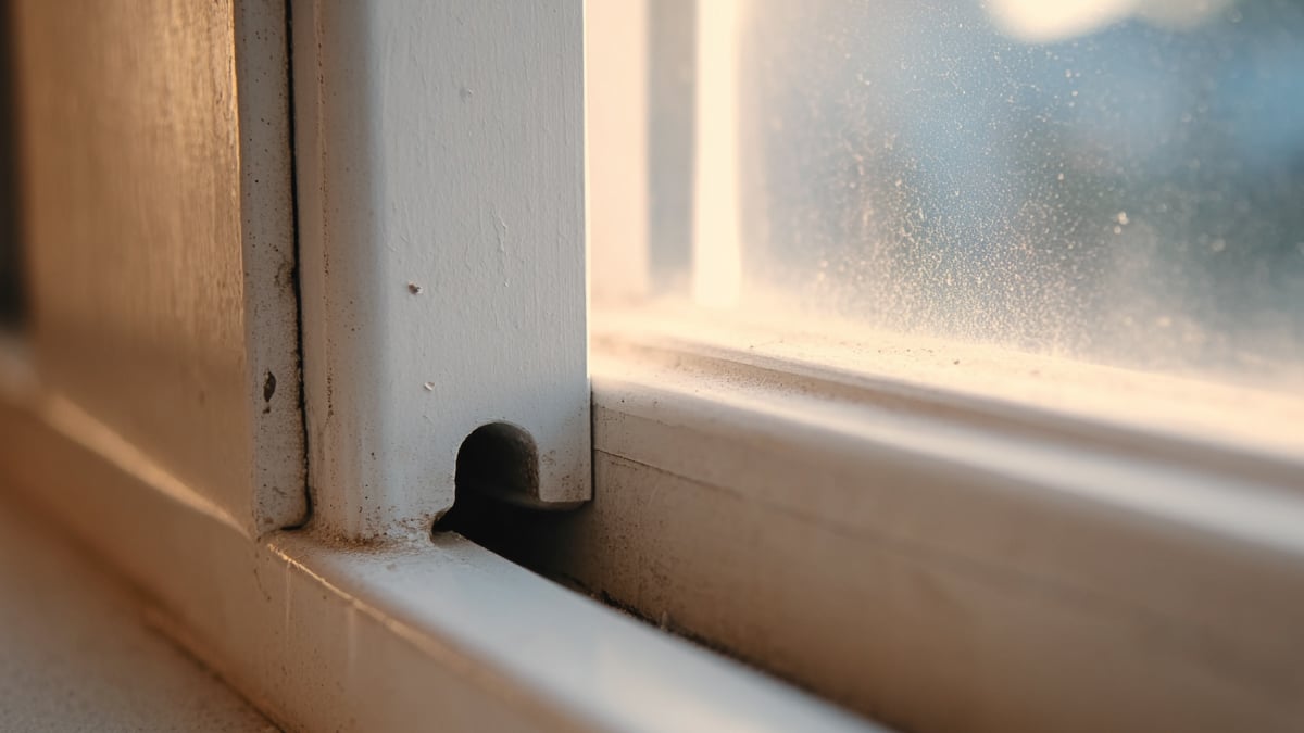 창문과 창틀 사이 틈 이미지