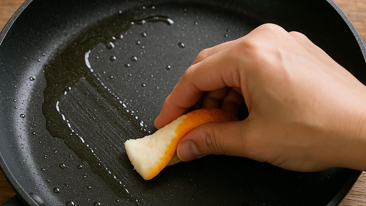 “그냥 버리면 손해”… ‘이 껍질’로 프라이팬을 문질렀더니 생긴 일