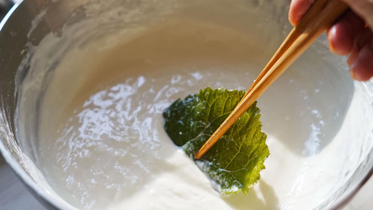 깻잎 반죽 깻잎 반죽