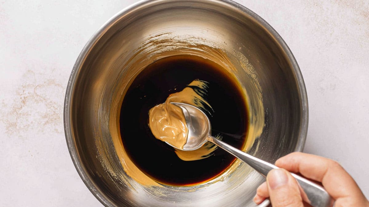 땅콩버터 들기름면 소스