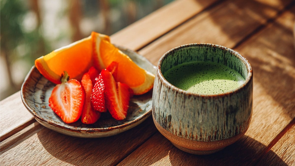 말차와 딸기, 오렌지