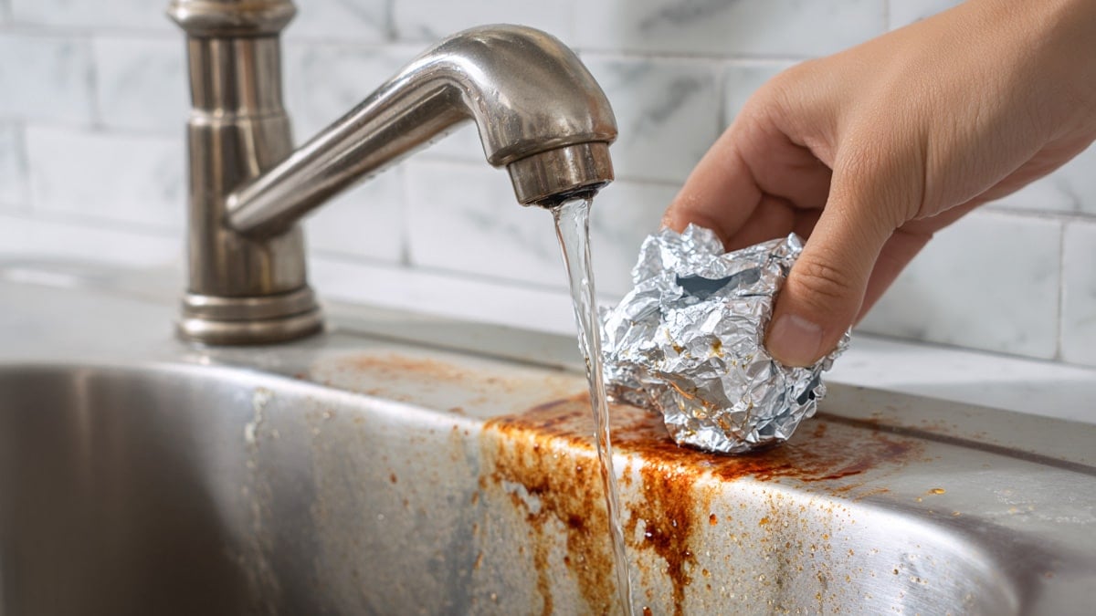 식초와 알루미늄 호일을 이용한 녹 제거 식초와 알루미늄 호일을 이용한 녹 제거