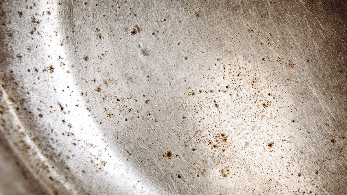 손상된 스테인리스 냄비