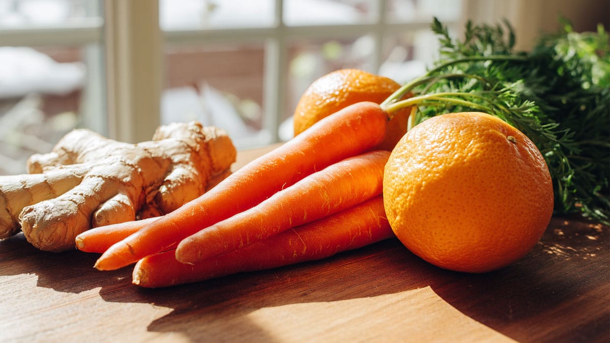 당근, 오렌지, 생강