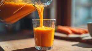 당근, 오렌지, 생강 주스