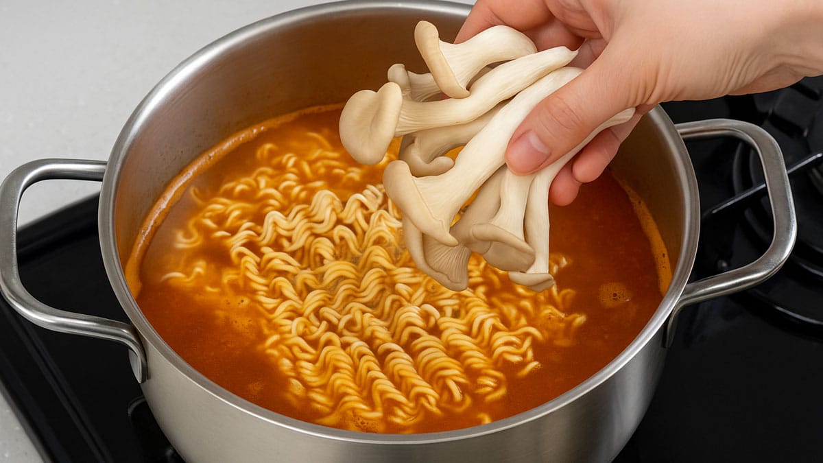 느타리버섯 라면 느타리버섯 라면