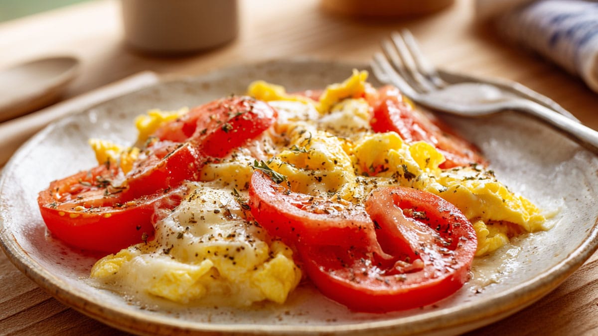 토마토 계란 치즈 볶음 토마토 계란 치즈 볶음