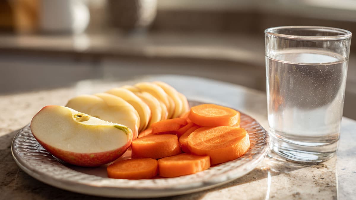 사과 당근 물 사과 당근 물