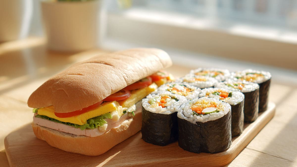 샌드위치와 김밥