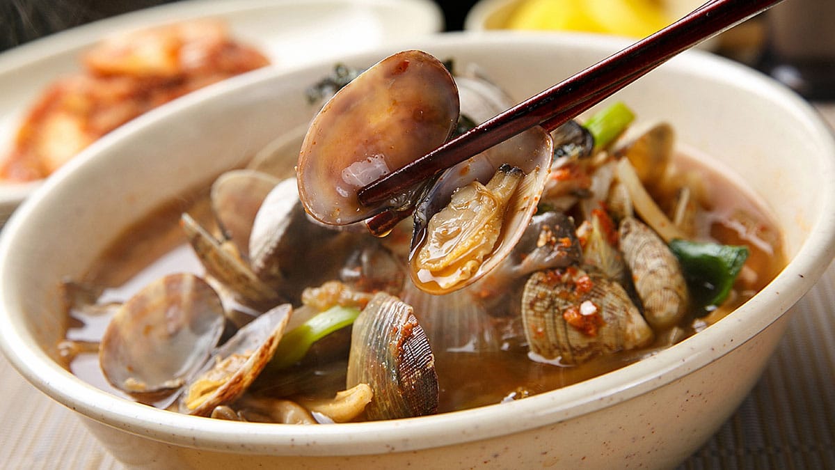 바지락 국 바지락 국