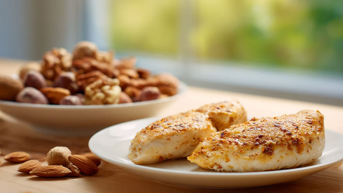 닭가슴살, 견과류