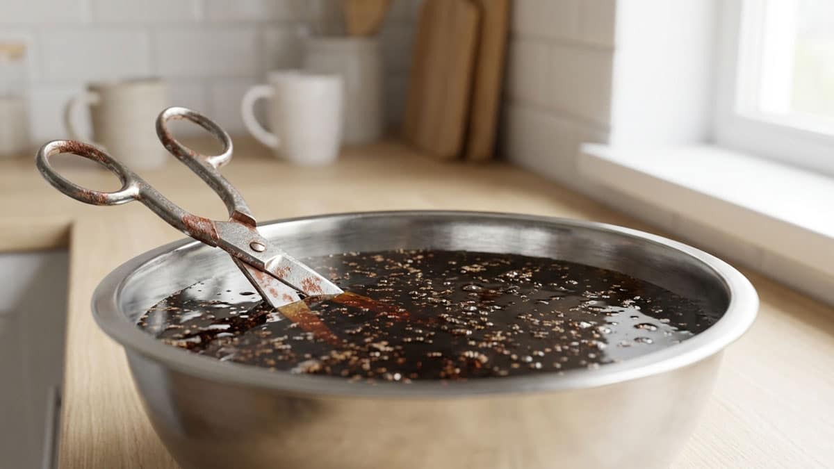 콜라 녹슨 가위