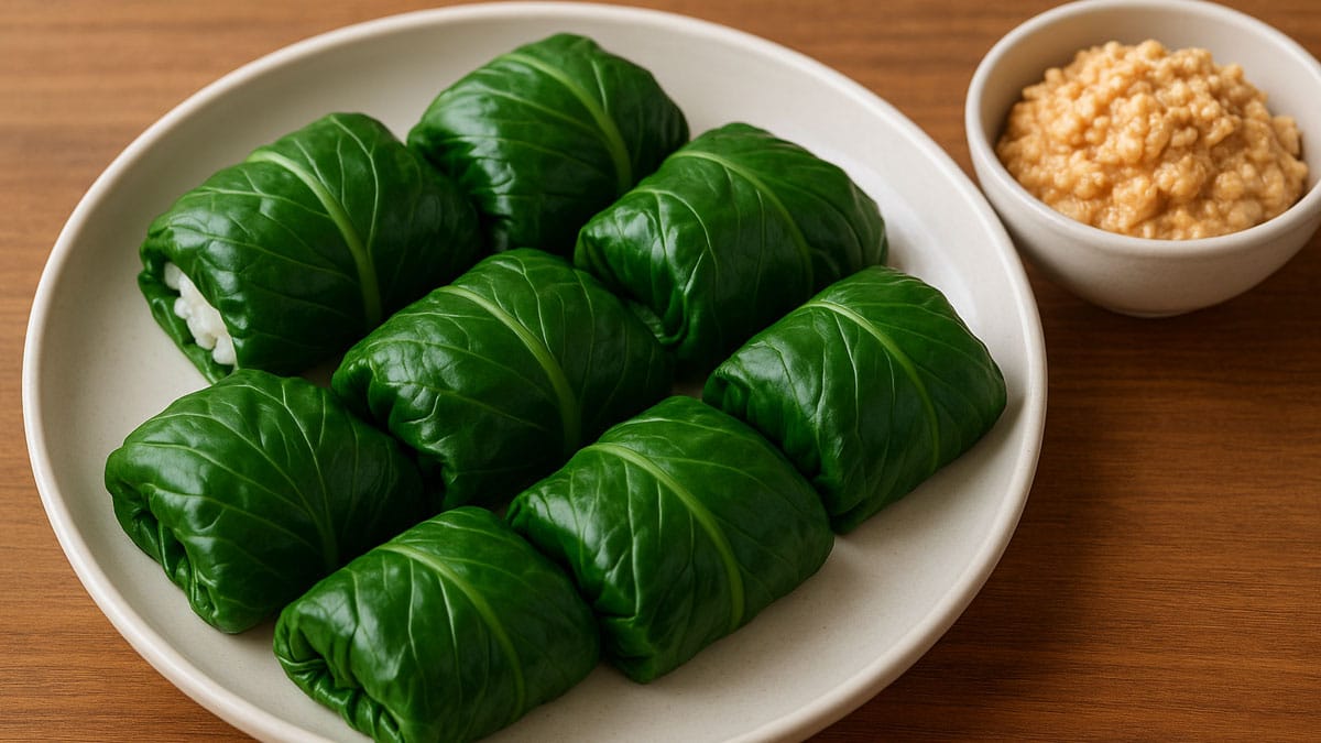 따끈하게 데친 ‘겨울 잎채소’에 밥 올려보세요…김밥보다 쉽고 영양도 두 배입니다