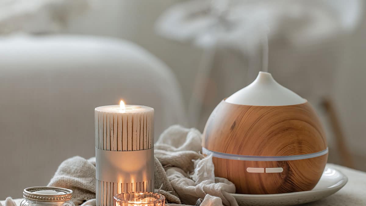 선반에 놓인 가습기