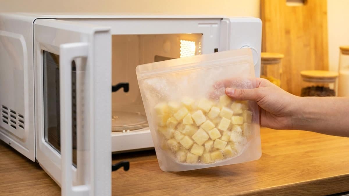 지퍼백 전자레인지