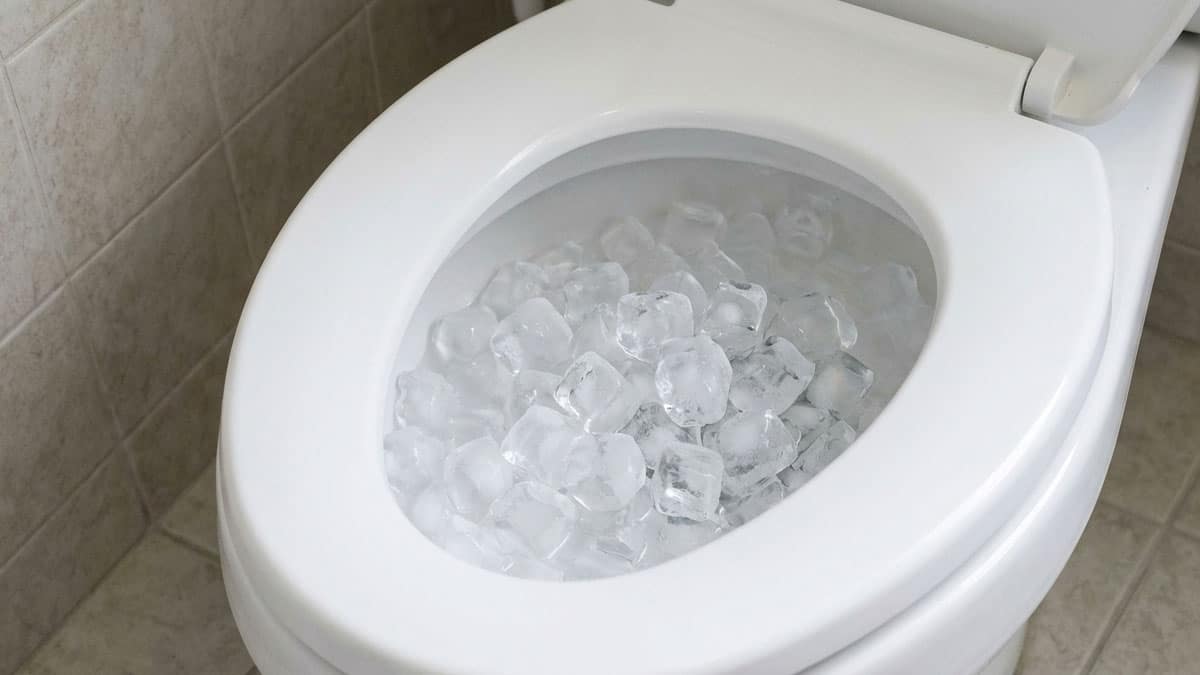 변기 얼음