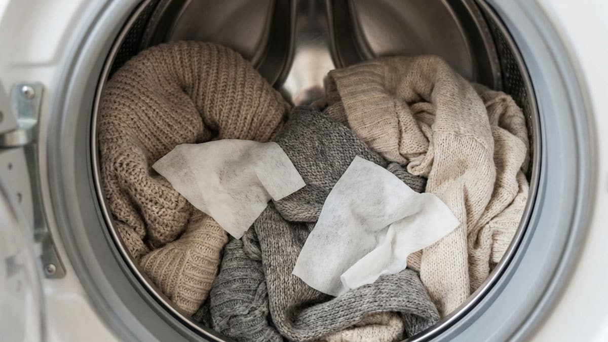 세탁기에 ‘이거 2장’만 넣어보세요…옷에 붙은 보풀·동물 털 싹 사라집니다