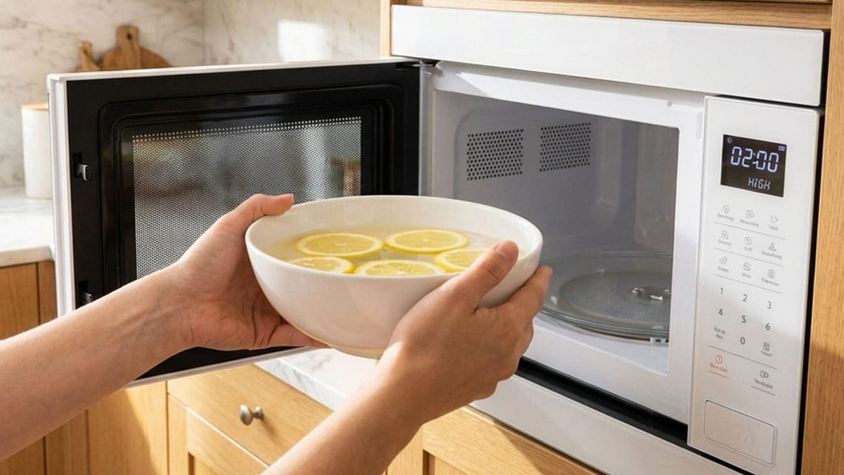 레몬 전자레인지 세척 방법