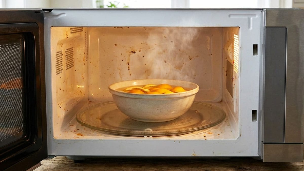 레몬 전자레인지 청소