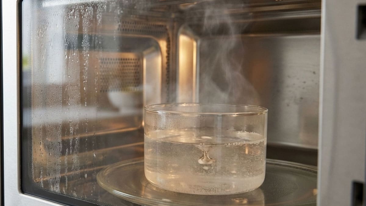 물에 ‘이 가루’ 타서 돌리기만 하세요…전자레인지 굳은 때가 15분 만에 녹아내립니다