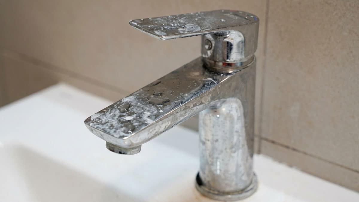 욕실 수도꼭지 하얀 자국 ‘이렇게’ 해보세요…30초면 광택까지 되살아납니다