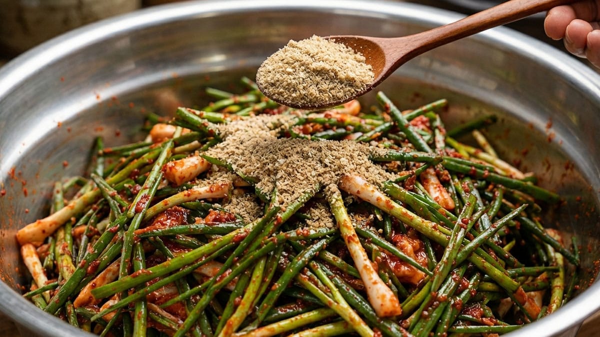 파김치 멸치가루