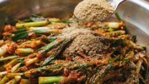 파김치 멸치가루