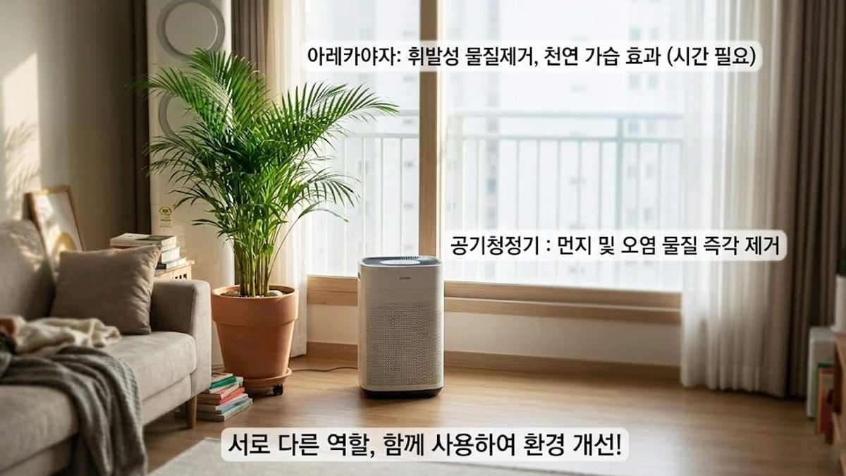 아레카야자와 어울리는 공간