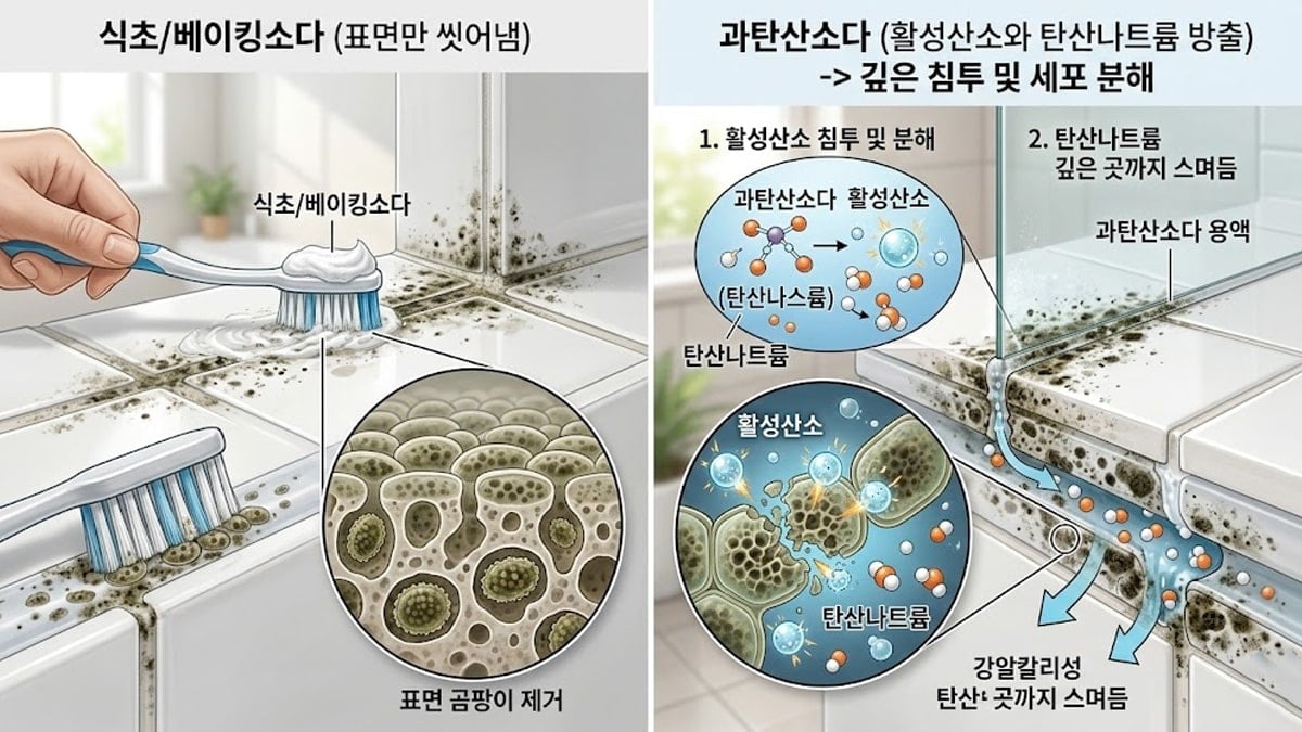 과탄산소다로 곰팡이 제거하는 법