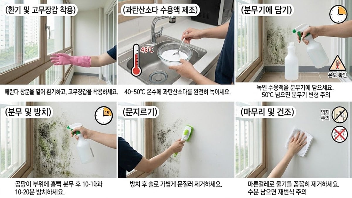 베란다 곰팡이 제거법