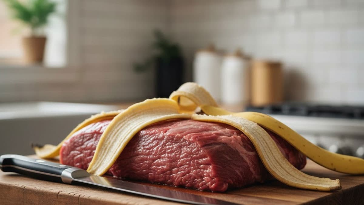 바나나껍질 고기