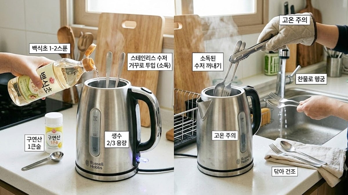 전기포트 석회질 제거법