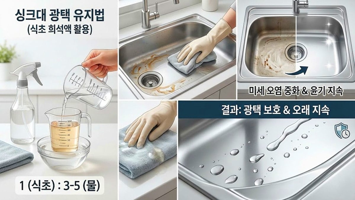 싱크대 광택 유지법