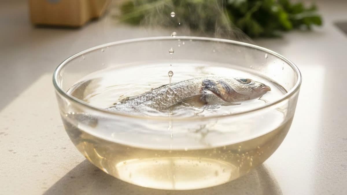 냉동 생선에 ‘이 두 가지’ 넣어 물에 담가보세요…10분이면 비린내 없이 해동 끝납니다