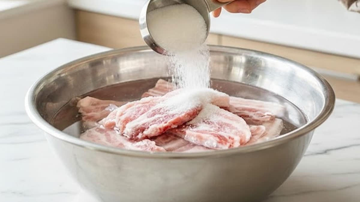 냉동 삼겹살은 ‘이 물’에 담가보세요…10분이면 육즙 살아있게 해동됩니다