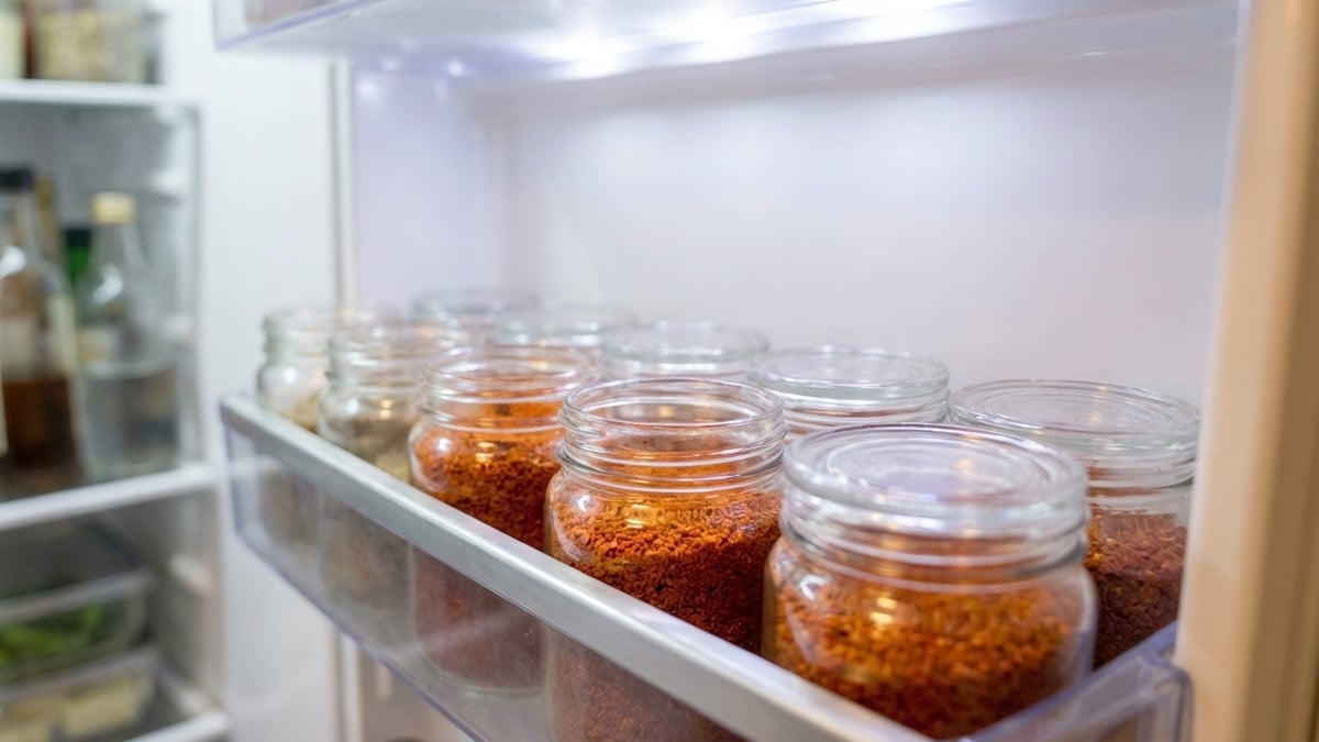 고춧가루 냉장 보관하는 모습 고춧가루 냉장 보관하는 모습