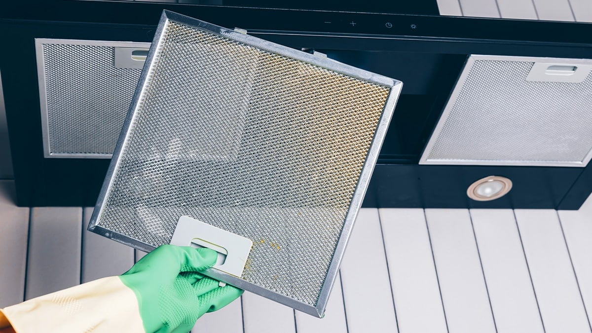 후드 필터 청소