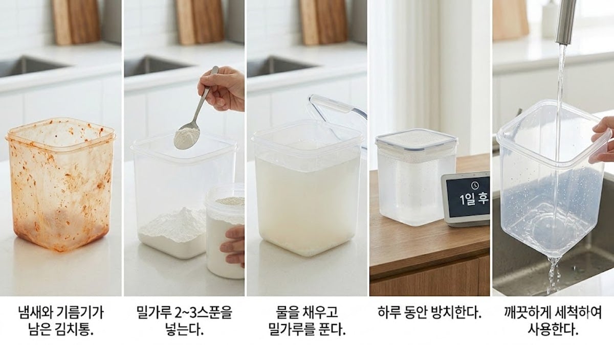 김치통 냄새 없애는 법