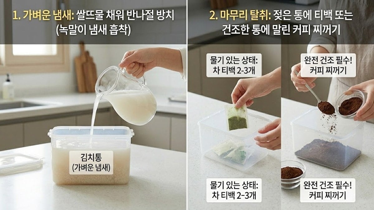김치통 냄새 없애는 법