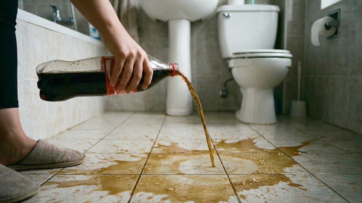 냉장고에 남은 콜라 버리지 마세요…’이렇게’ 사용하면 화장실 물때 싹 사라집니다