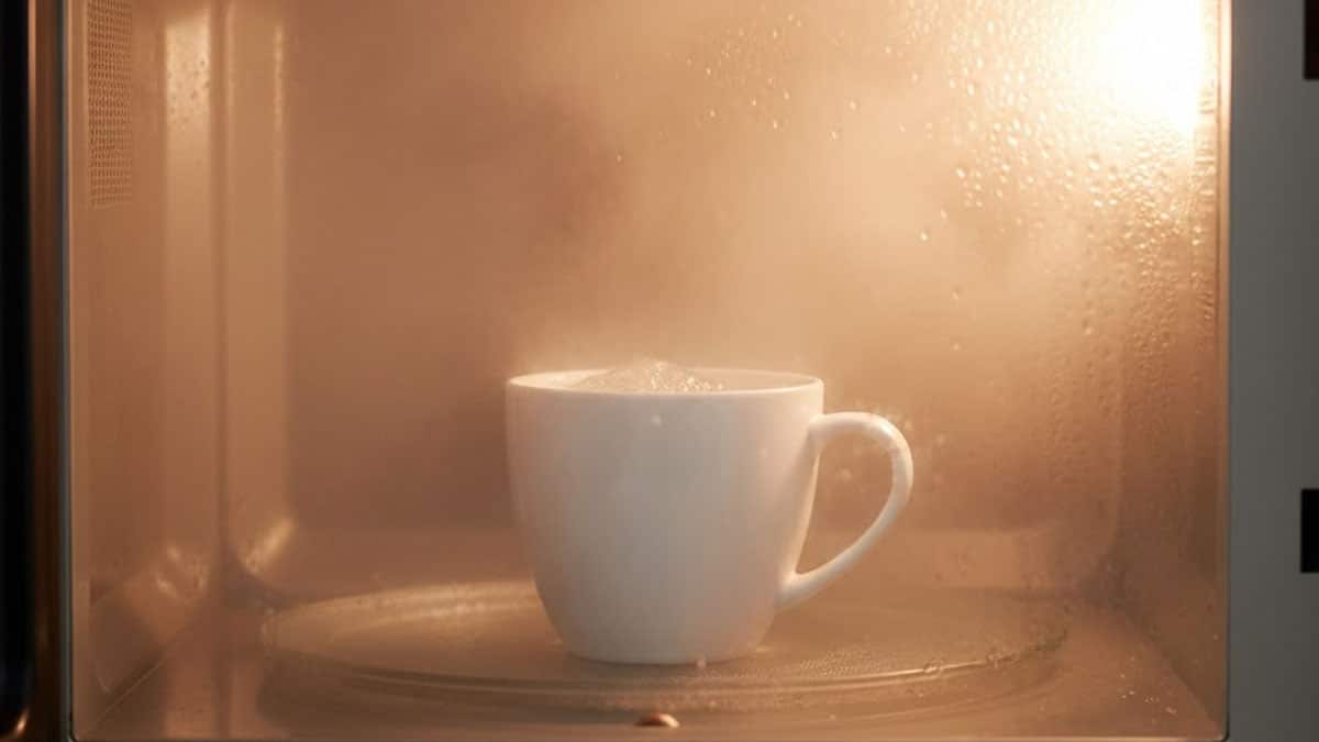 전자레인지 수증기